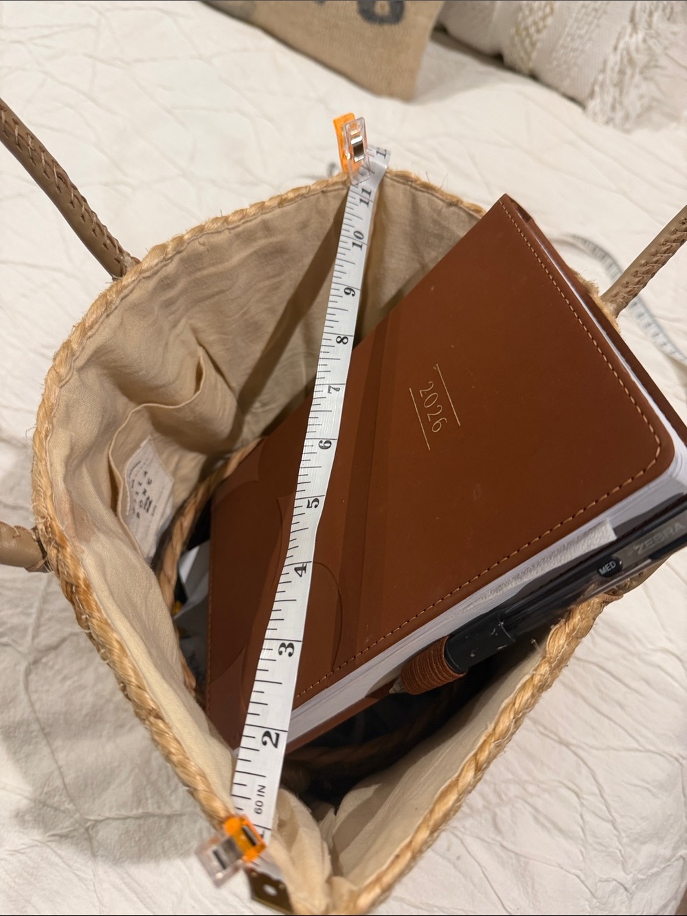 Billabong Natural Straw Tote with Tan Handles - Picture 8 of 8